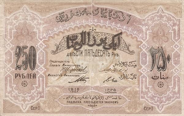 250 Rubles from Azerbaijan
