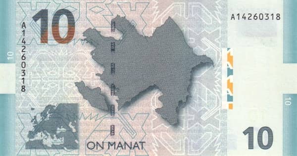 10 Manat from Azerbaijan