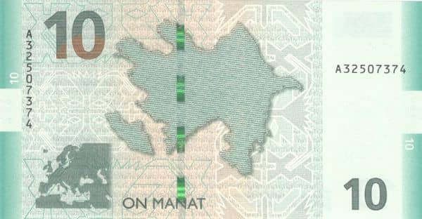10 Manat from Azerbaijan