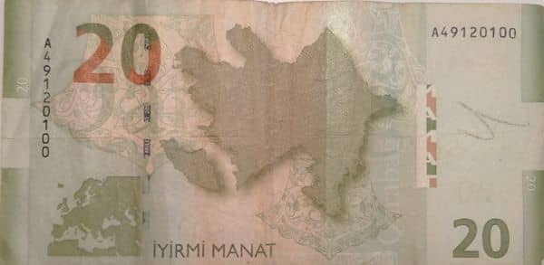 20 Manat from Azerbaijan