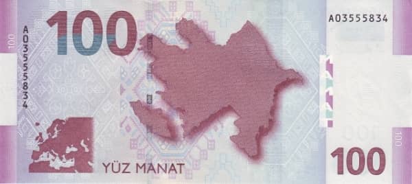 100 Manat from Azerbaijan