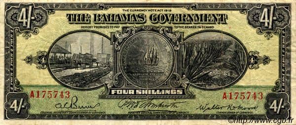 4 Shillings from Bahamas