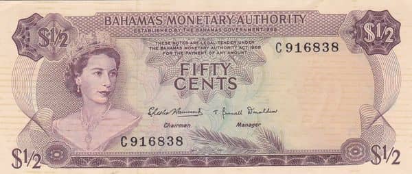 50 Cents Elizabeth II from Bahamas
