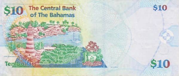 10 Dollars Elizabeth II from Bahamas