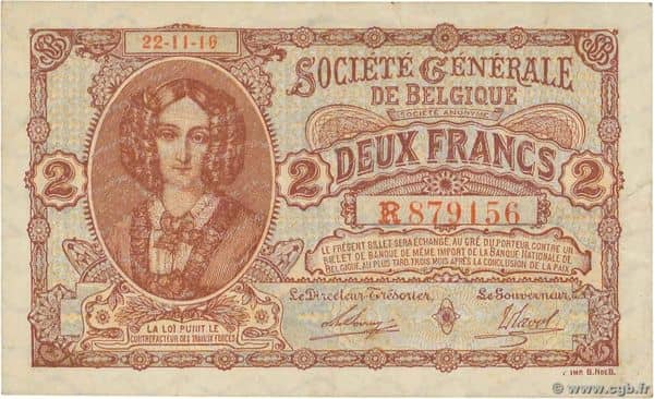 2 Francs from Belgium