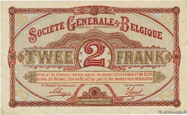 2 Francs from Belgium