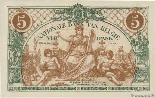 5 Francs from Belgium