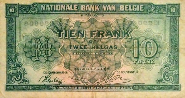 10 Francs from Belgium