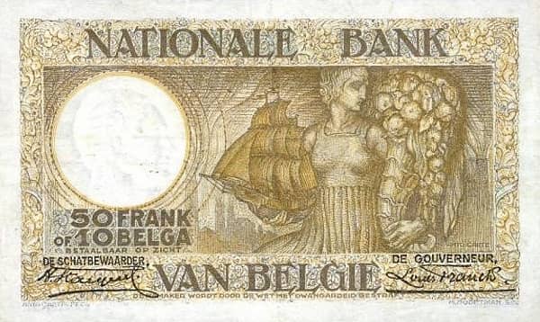 50 Francs - 10 Belgas from Belgium