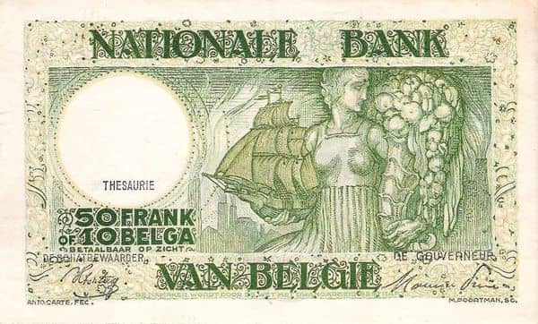 50 Francs - 10 Belgas from Belgium