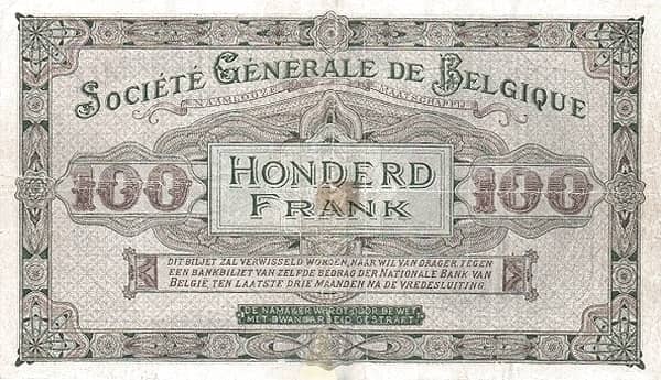 100 Francs from Belgium