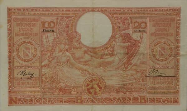 100 Francs - 20 Belgas from Belgium
