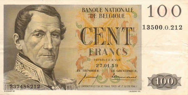 100 Francs from Belgium