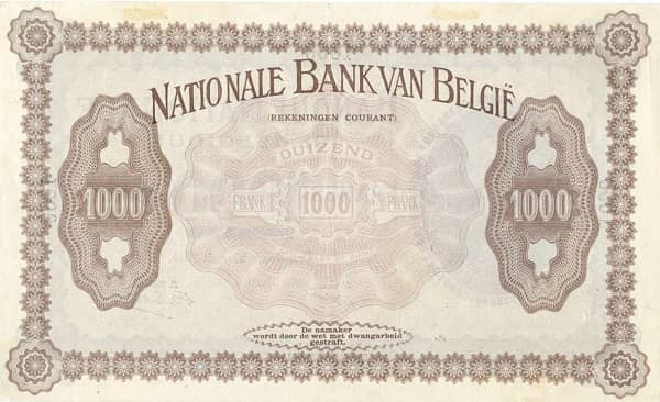 1000 Francs from Belgium