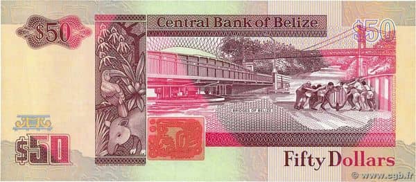 50 Dollars Elizabeth II from Belize