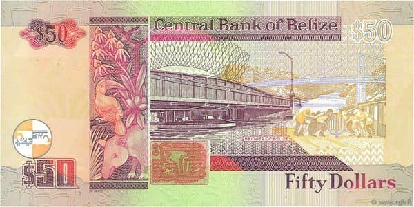 50 Dollars Elizabeth II from Belize