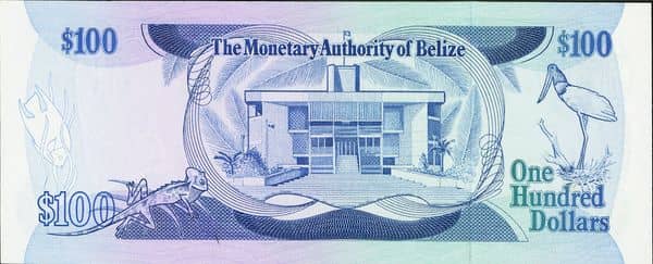 100 Dollars Elizabeth II from Belize