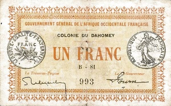 1 Franc from Benin