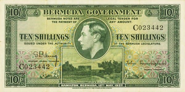 10 Shillings George VI from Bermuda