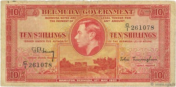 10 Shillings George VI  from Bermuda