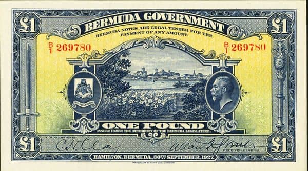 1 Pound George V from Bermuda