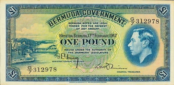 1 Pound George VI from Bermuda