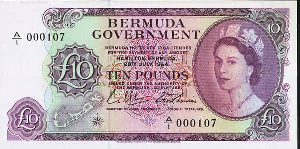10 Pounds Elizabeth II from Bermuda
