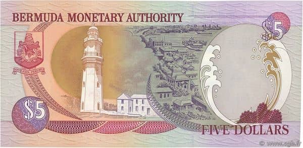 5 Dollars Elizabeth II from Bermuda