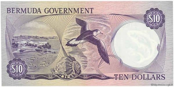 10 Dollars Elizabeth II Government from Bermuda