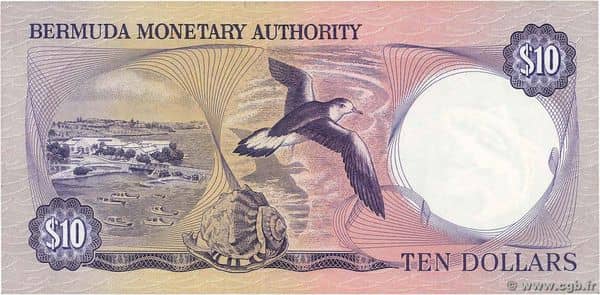 10 Dollars Elizabeth II Monetary Authority from Bermuda