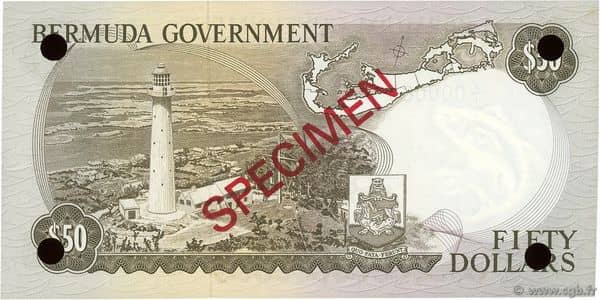 50 Dollars Elizabeth II Government from Bermuda