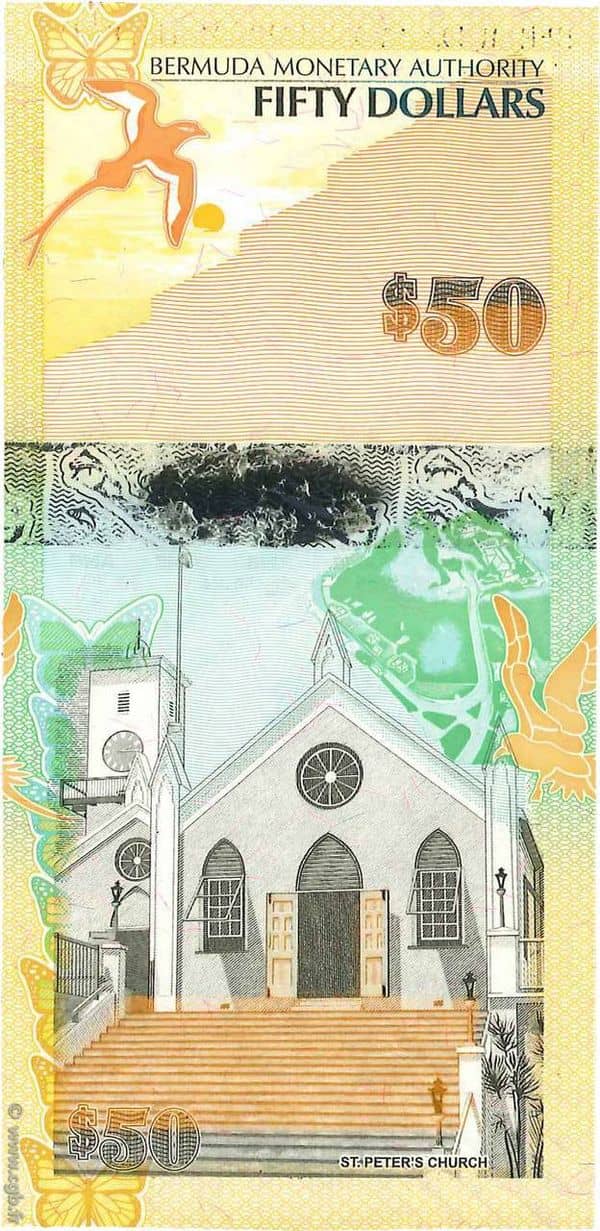 50 Dollars Elizabeth II from Bermuda