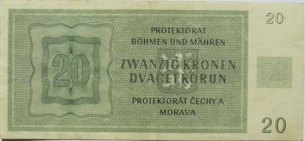 20 Korun from Bohemia & Moravia