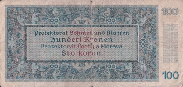 100 Korun from Bohemia & Moravia
