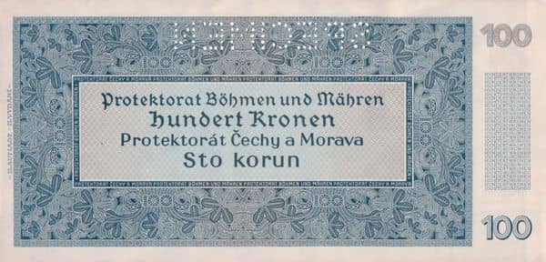 100 Korun from Bohemia & Moravia