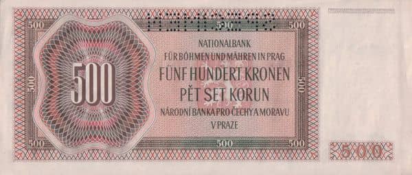 500 Korun from Bohemia & Moravia