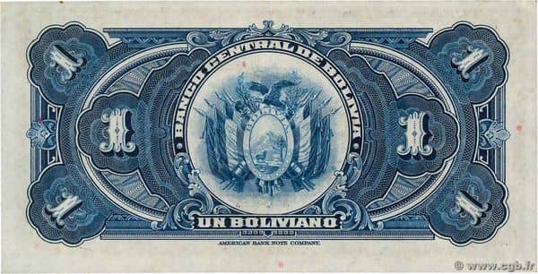 1 Boliviano Ley 20.7.1928 from Bolivia