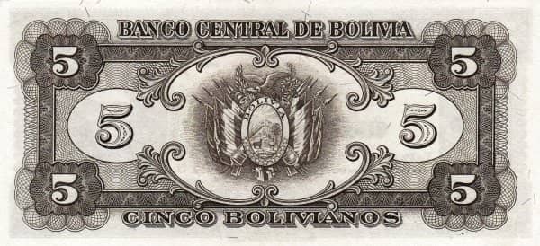 5 Bolivianos from Bolivia