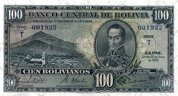 100 Bolivianos from Bolivia