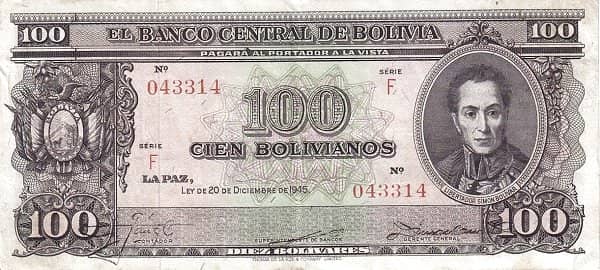 100 Bolivianos from Bolivia