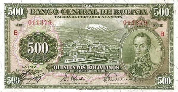 500 Bolivianos from Bolivia