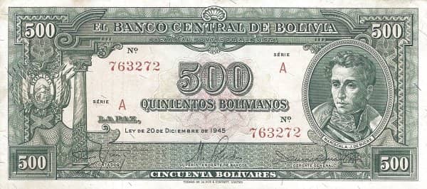 500 Bolivianos from Bolivia