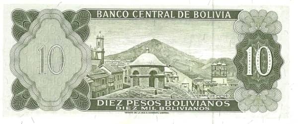10 Pesos Bolivianos from Bolivia