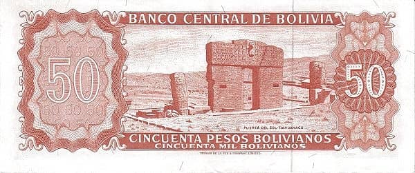 50 Pesos Bolivianos from Bolivia