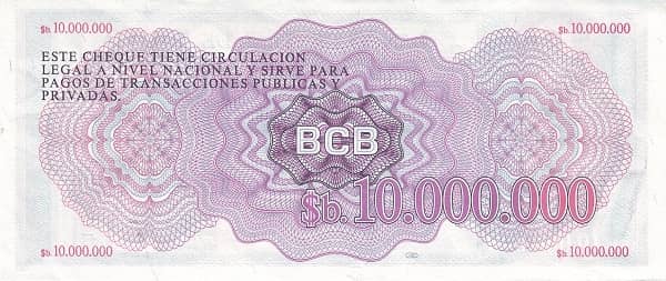 10000000 Pesos Bolivianos from Bolivia