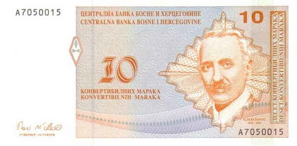 10 Konvertibilnih Maraka from Bosnia Herzegovina