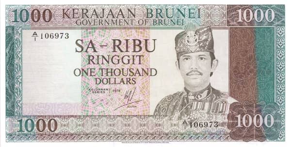 1000 Ringgit from Brunei
