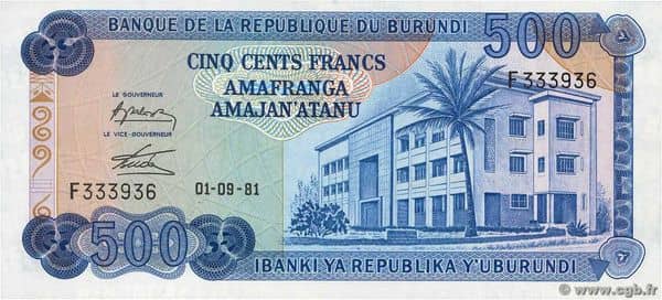 500 Francs from Burundi