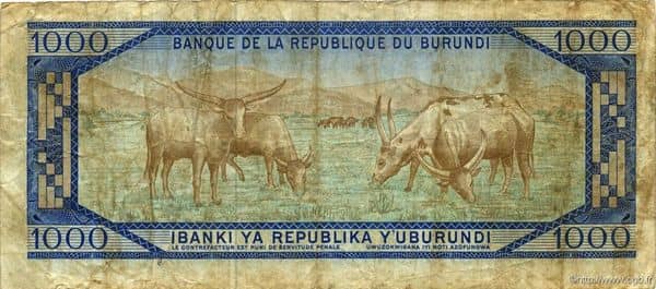 1000 Francs from Burundi