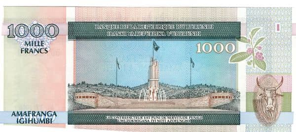1000 Francs from Burundi